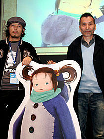 りんたろう監督の新作に海外からも熱い注目(左から)寺田克也、りんたろう監督「よなよなペンギン」