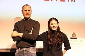 学生たちとの交流を楽しんだ澤穂希氏「スティーブ・ジョブズ」